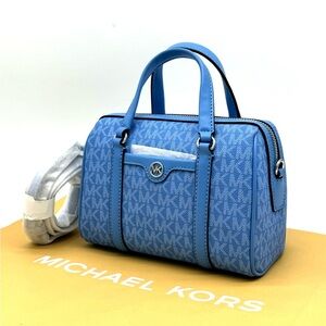 Michael Kors Small Travel Duffle Xbody Satchel Shoulder Bag South Pacific Blue